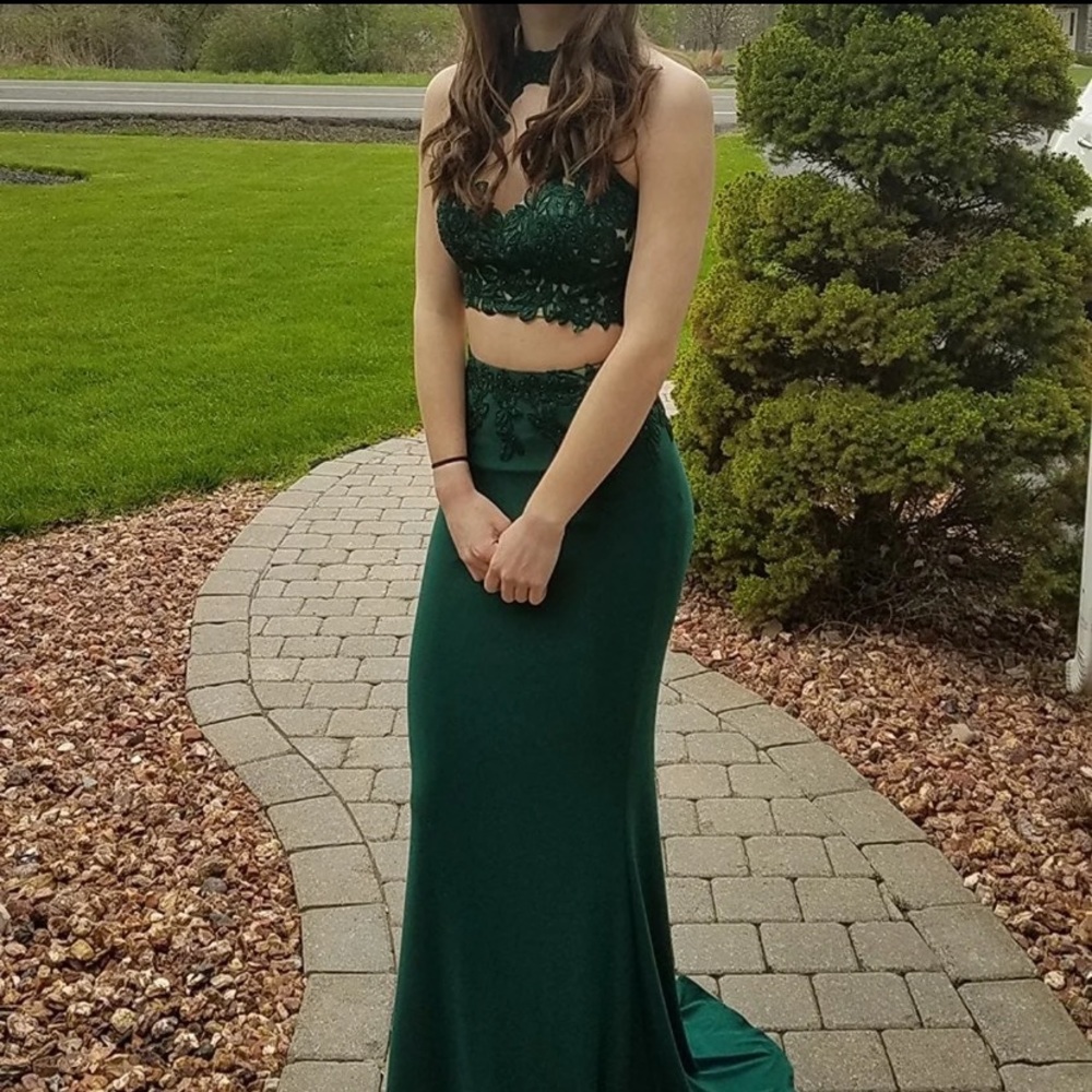 Faviana two piece prom dress